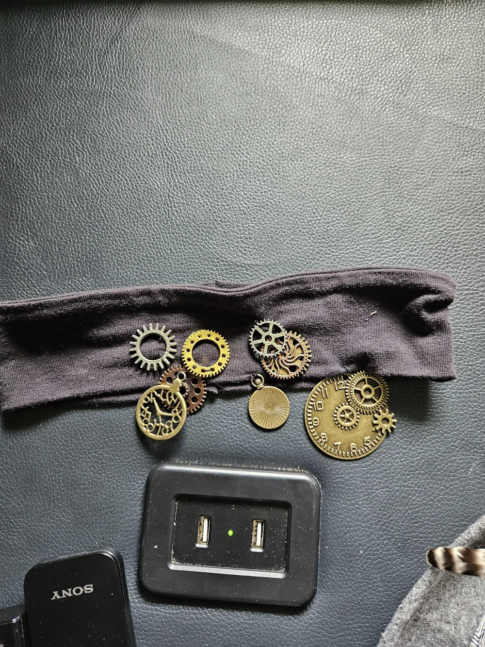 Set Of 2 Steampunk Hats with Brass Gear Accents